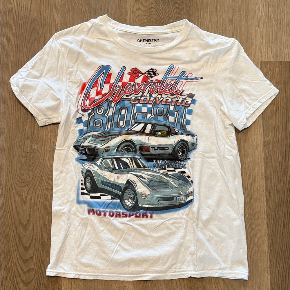Chemistry White Corvette Graphic Tee